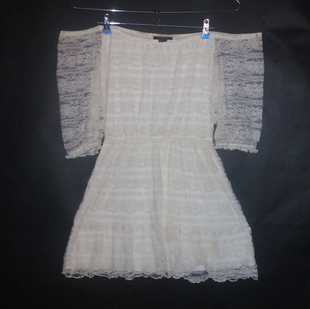Lace "off the shoulder" dress